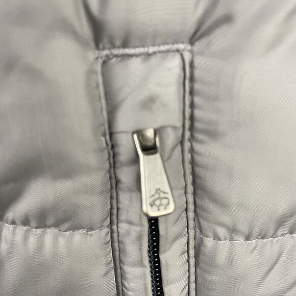 Brooks Brothers Reversible Puffer Vest Mens Medium Silver Navy Quilted Classic - Picture 9 of 15